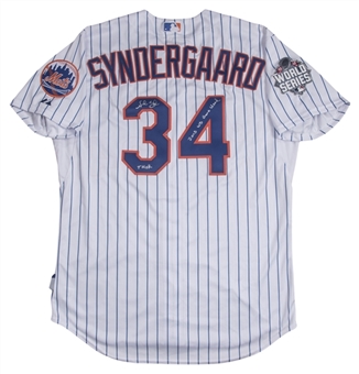 2015 Noah Syndergaard Game Used and Signed World Series Game 4 NY Mets Home Jersey (MLB Authenticated)